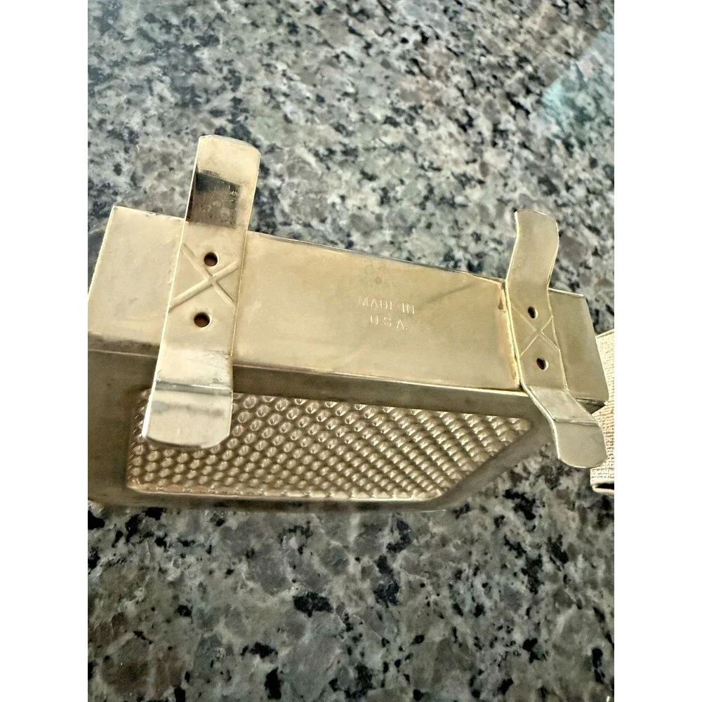 Vintage 1950s Gold Plated Religious Napkin Holder Bless This House General Mfg